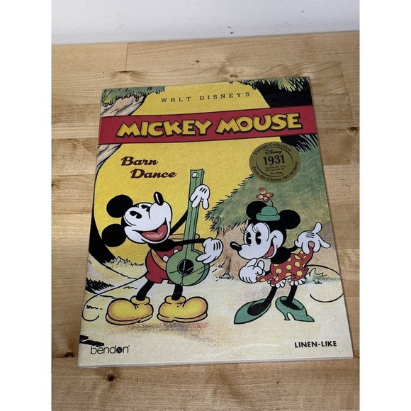 Other - Walt Disney's Linen Like MICKEY MOUSE Barn Dance Book‎ 1931 Reprint  New 2018